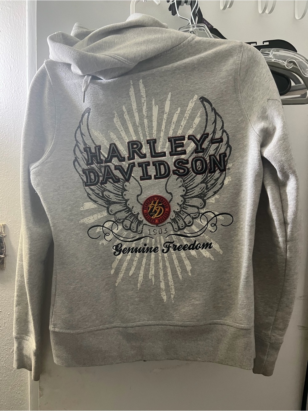 Harley Davidson Hoodie women’s  gray medium